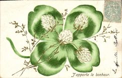 La fantasía de la POSTAL de la VENDIMIA florece el trébol