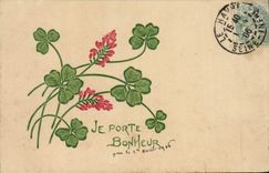 La fantasía de la POSTAL de la VENDIMIA florece el trébol