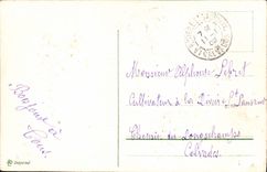 Flores de la fantasía de la POSTAL de la VENDIMIA