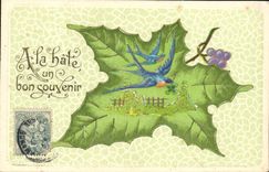 Tragos de las flores de la fantasía de la POSTAL de la VENDIMIA