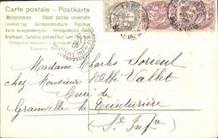 Flores de la fantasía de la POSTAL de la VENDIMIA