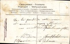 Flores de la fantasía de la POSTAL de la VENDIMIA