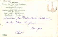 Flores de la fantasía de la POSTAL de la VENDIMIA