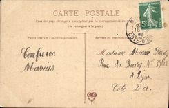 Trago de las flores de la fantasía de la POSTAL de la VENDIMIA