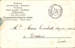 VINTAGE POSTCARD Fantasy Flowers Woman Clover