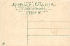 VINTAGE POSTCARD Fantasy Flowers Clover Hand