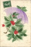 CPA Fantaisie Fleurs Parapluie