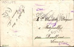 Flores de la fantasía de la POSTAL de la VENDIMIA