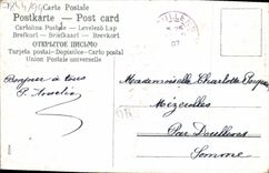 Flores de la fantasía de la POSTAL de la VENDIMIA