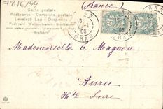 Flores de la fantasía de la POSTAL de la VENDIMIA