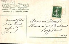 Flores de la fantasía de la POSTAL de la VENDIMIA