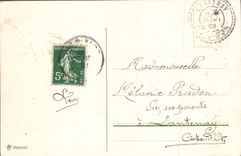 Flores de la fantasía de la POSTAL de la VENDIMIA