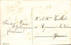 Flores de la fantasía de la POSTAL de la VENDIMIA