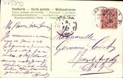 La fantasía de la POSTAL de la VENDIMIA florece palomas