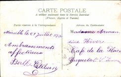 Flores de la fantasía de la POSTAL de la VENDIMIA