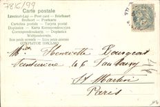 Flores de la fantasía de la POSTAL de la VENDIMIA