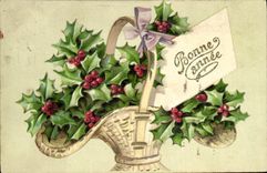 Flores de la fantasía de la POSTAL de la VENDIMIA