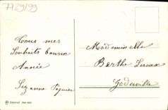 Flores de la fantasía de la POSTAL de la VENDIMIA