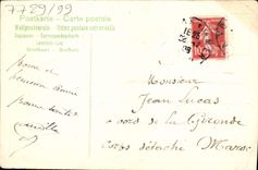 Flores de la fantasía de la POSTAL de la VENDIMIA