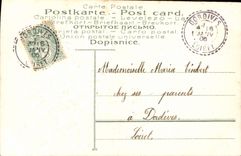 Flores de la fantasía de la POSTAL de la VENDIMIA