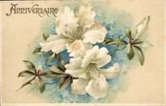 VINTAGE POSTCARD Fantasy Flowers