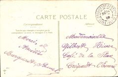 VINTAGE POSTCARD Fantaisie Flowers Horseshoe