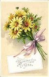 VINTAGE POSTCARD Fantasy Flowers