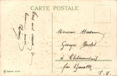 VINTAGE POSTCARD Fantaisie Flowers Horseshoe