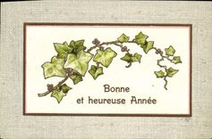 VINTAGE POSTCARD Fantasy Flowers Vine