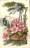 VINTAGE POSTCARD Fantasy Flowers