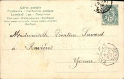 CPA Fantaisie Fleurs Cle de Sol Musique