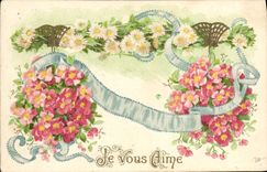 VINTAGE POSTCARD Fantasy Flowers