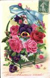 VINTAGE POSTCARD Fantasy Flowers
