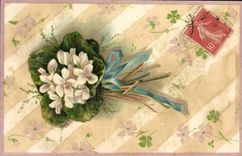 VINTAGE POSTCARD Fantasy Flowers