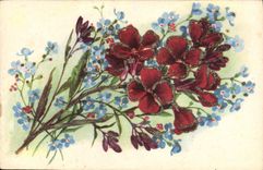 VINTAGE POSTCARD Fantasy Flowers