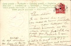 VINTAGE POSTCARD Fantasy Flowers