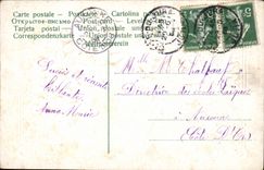 VINTAGE POSTCARD Fantasy Flowers Clover