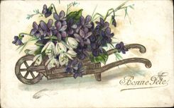 VINTAGE POSTCARD Fantasy Flowers