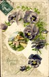 VINTAGE POSTCARD Fantasy Flowers
