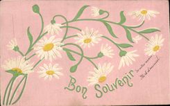 CPA Fantaisie Fleurs Paquerettes