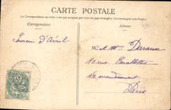 VINTAGE POSTCARD Fantasy Poisson Flowers