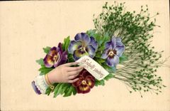 VINTAGE POSTCARD Fantasy Flowers