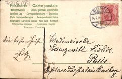 VINTAGE POSTCARD Fantasy Flowers Egg