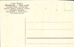 VINTAGE POSTCARD Fantasy Flowers Boat