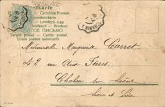 VINTAGE POSTCARD Fantasy Flowers Woman