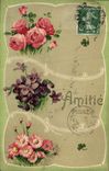 VINTAGE POSTCARD Fantasy Flowers