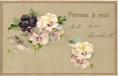 VINTAGE POSTCARD Fantasy Flowers