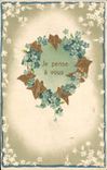 VINTAGE POSTCARD Fantasy Flowers Vine