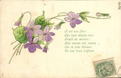 VINTAGE POSTCARD Fantasy Flowers
