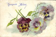 VINTAGE POSTCARD Fantasy Flowers